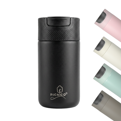 Picnico® Kaffeebecher to go 400 ml aus Edelstahl mit Drehverschluss