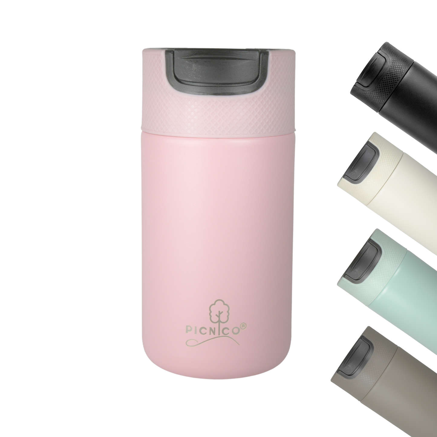 Picnico® Kaffeebecher to go 400 ml aus Edelstahl mit Drehverschluss