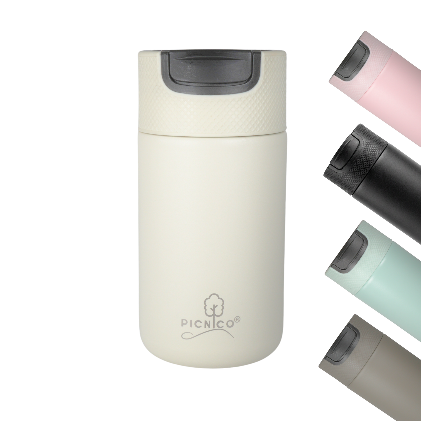 Picnico® Kaffeebecher to go 400 ml aus Edelstahl mit Drehverschluss