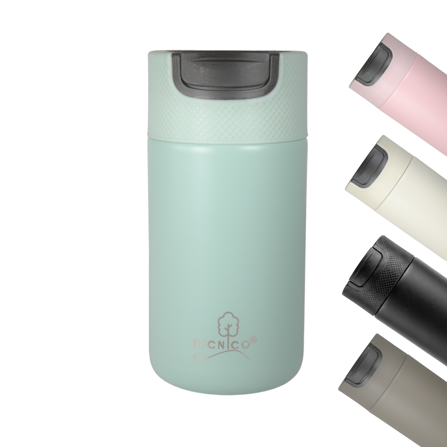 Picnico® Kaffeebecher to go 400 ml aus Edelstahl mit Drehverschluss