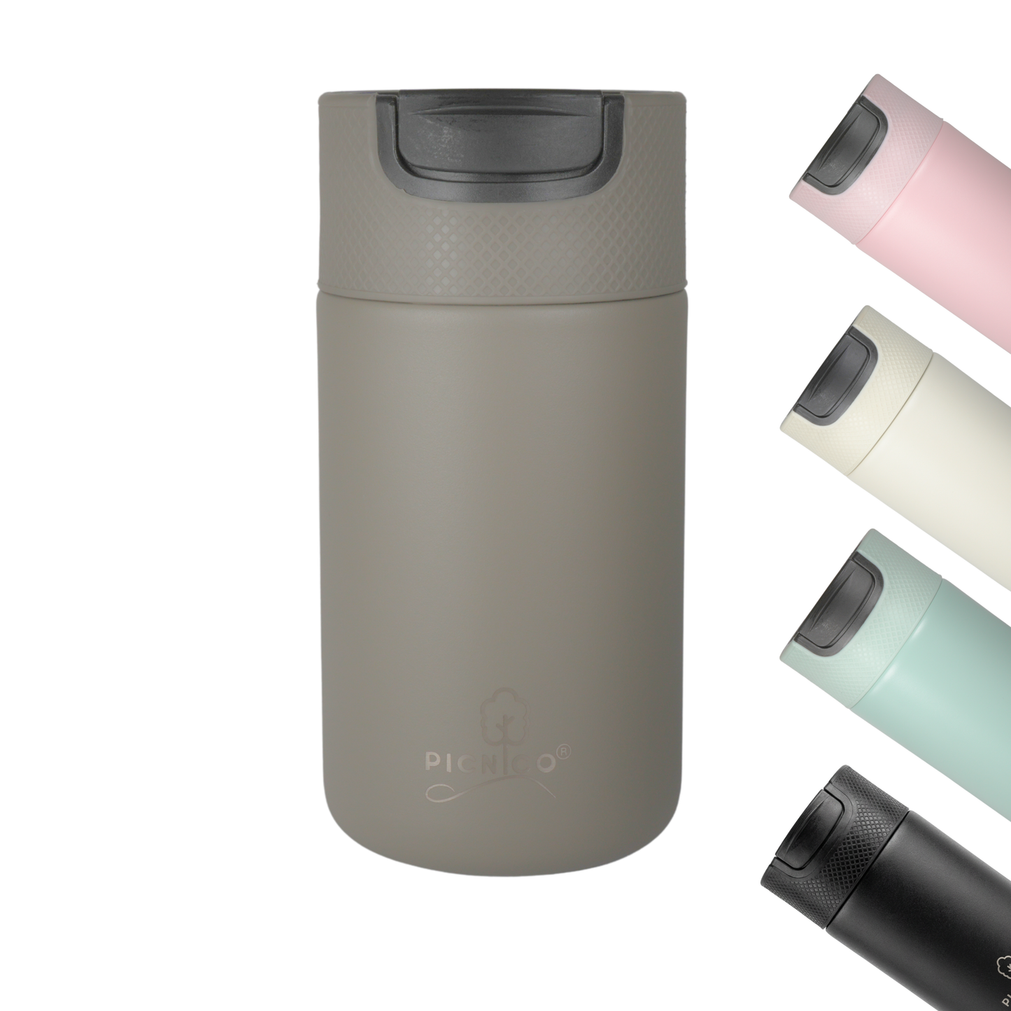 Picnico® Kaffeebecher to go 400 ml aus Edelstahl mit Drehverschluss