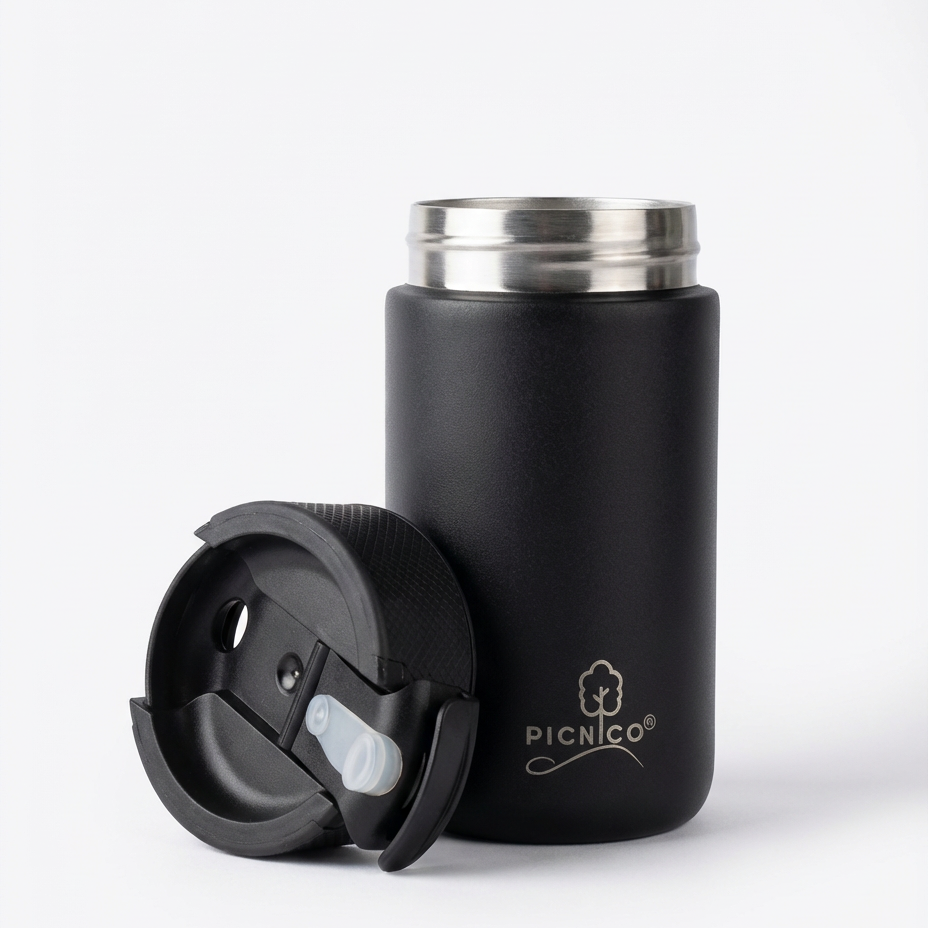 Picnico® Kaffeebecher to go 400 ml aus Edelstahl mit Drehverschluss