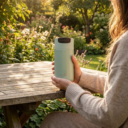 Picnico® Kaffeebecher to go 400 ml aus Edelstahl mit Drehverschluss