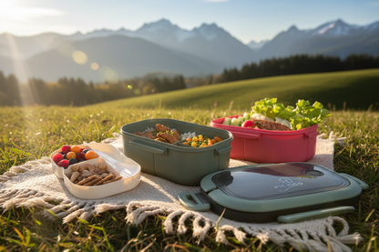 Picnico® Premium Lunchbox 1200 ml mit 2 Etagen & 6 Fächern (BPA-frei)